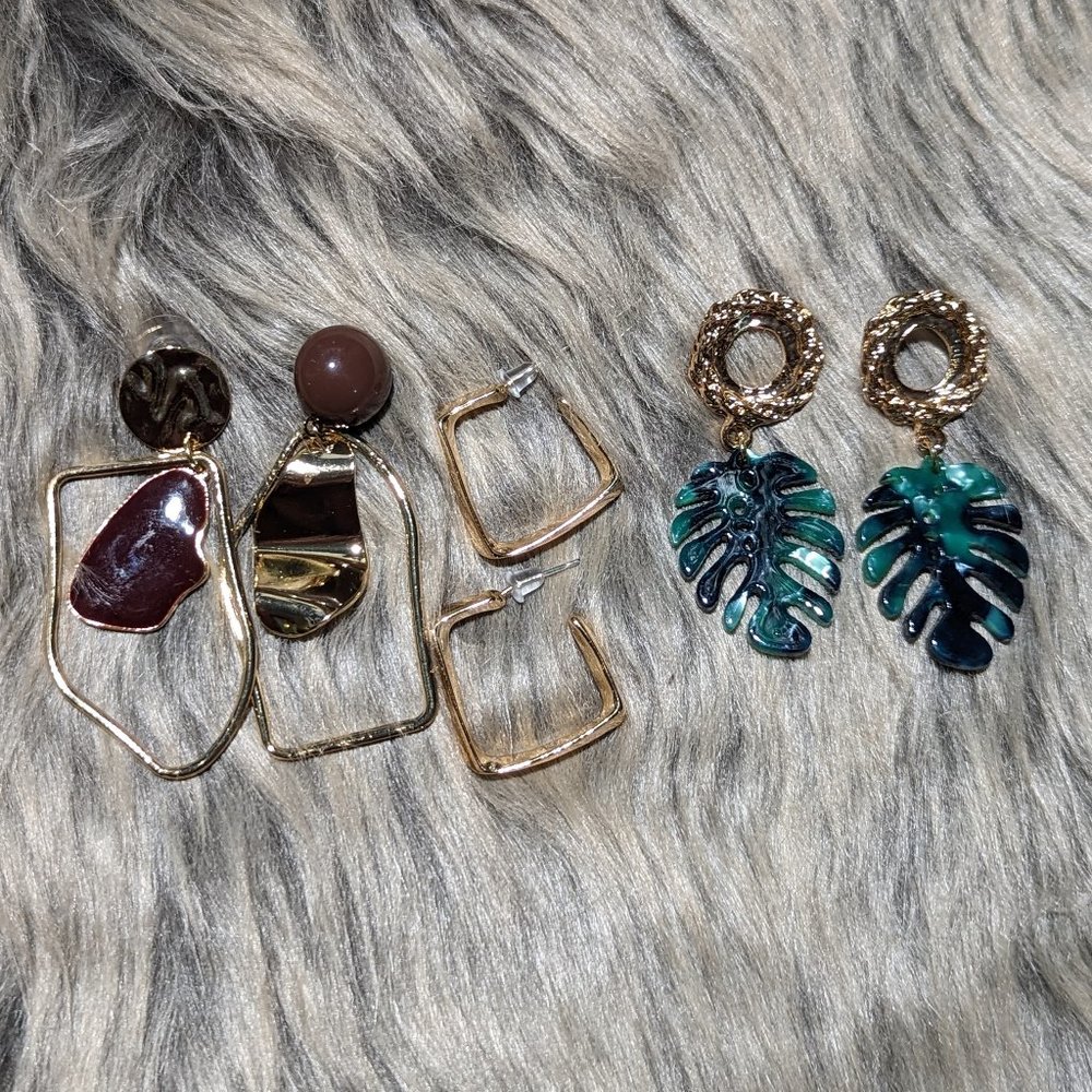 CIDER Geometric Earrings Bundle of 3